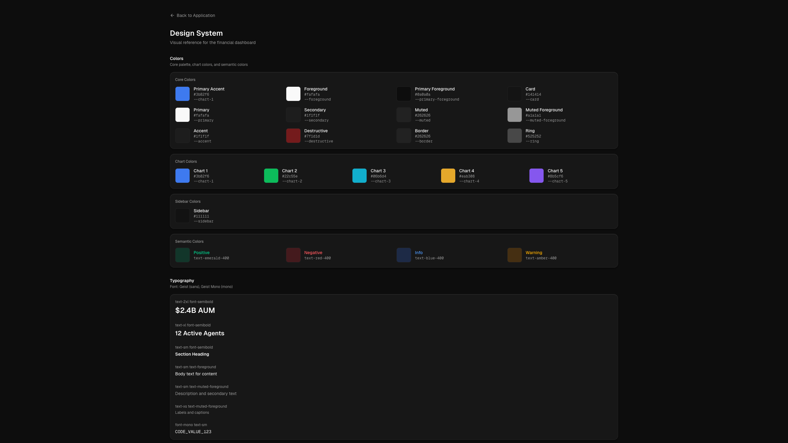 Design system — color tokens and palette